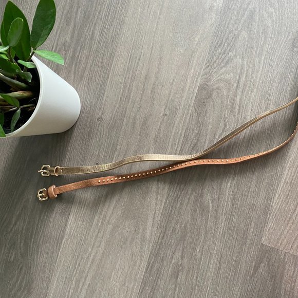 H&M Brown and Gold Thin Belts (Pack of 2) - Picture 3 of 7